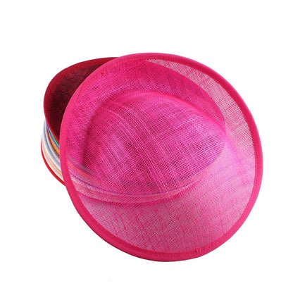 Base de casamento em sinamay de 25 cm, elegante fascinator de casamento para mulheres, acessórios de cabelo DIY, touca de noiva para chapéu de festa