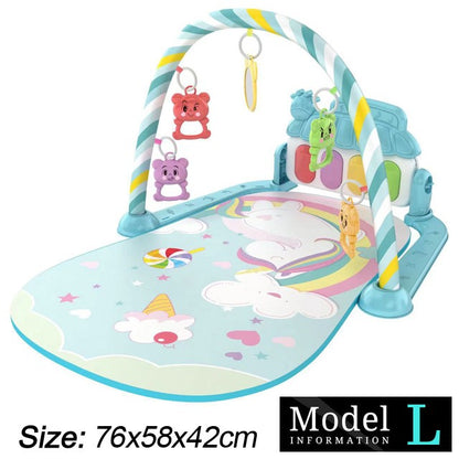 Baby Fitness Stand Music Play Gym Activity Toys Newborn Piano Crawling Blanket Pedal Game Pad Early Education 0-36 Months Gifts