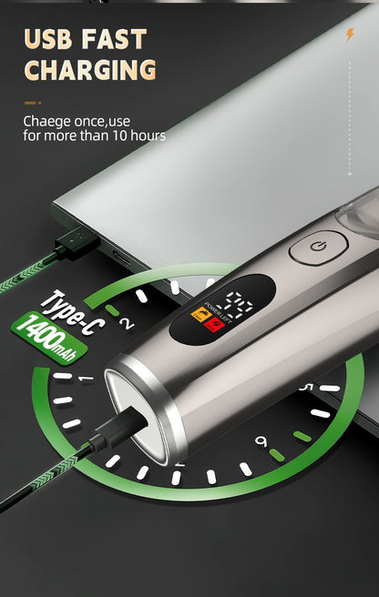 Vacuum Beard Trimmer for Men, Adjustable Length with 2 Comb (1-20mm), Electric Vacuum Trimmer for Beard, Mustache, Stubble