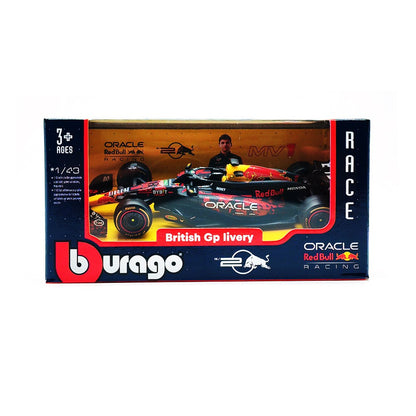 Novo em Estoque Bburago 1:43 Red Bull Rb20 Gp Britânico F1 Liga Miniatura Modelo Diecast Carro Blood Red Bull Brinquedos Presente Infantil