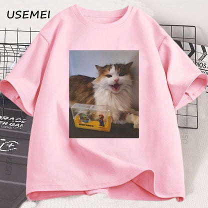 Forsaken Skin 007n7 Love Cat T Shirt Men Women Game Cosplay Tshirt Funny Graphic Tees Cotton Short Sleeve Round Neck T-shirt