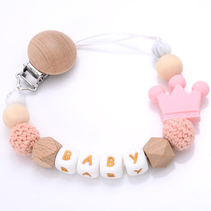 New 5 Colors Baby Teether Handmade Making Pacifier Clips  Holder Chains Silicone Pacifier Chain Clip Baby Teething Chain
