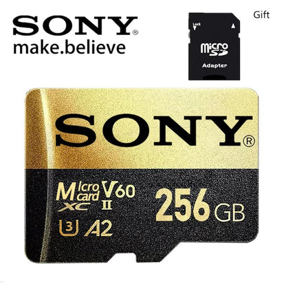 Cartão de Memória SONY TF 1TB Alta Velocidade Micro SD Card 1024GB 128GB 256GB 512GB A2 U3 V30 Cartões Flash SD TF Para Celular Xiaomi Computador