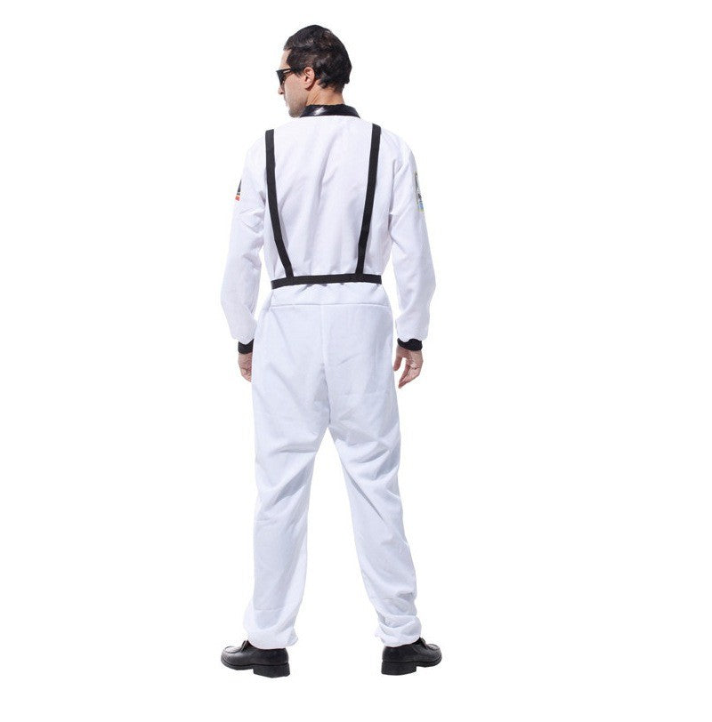 Adult Astronaut Spacesuit Jumpsuit Cosplay Costume Kids Bodysuit Flight Suit Halloween Costume Performance Costumes