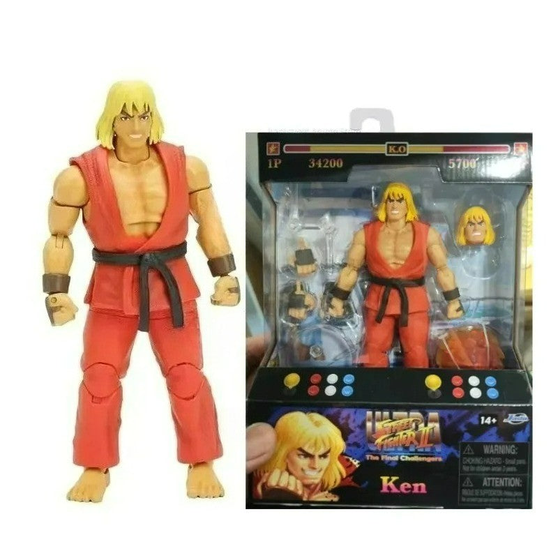 Em estoque Jada Toys Ultra Street Fighter II M.Bison Dhalsim Violent Ken RYU Guile 6" Boneco Colecionável Modelo Brinquedo Presente