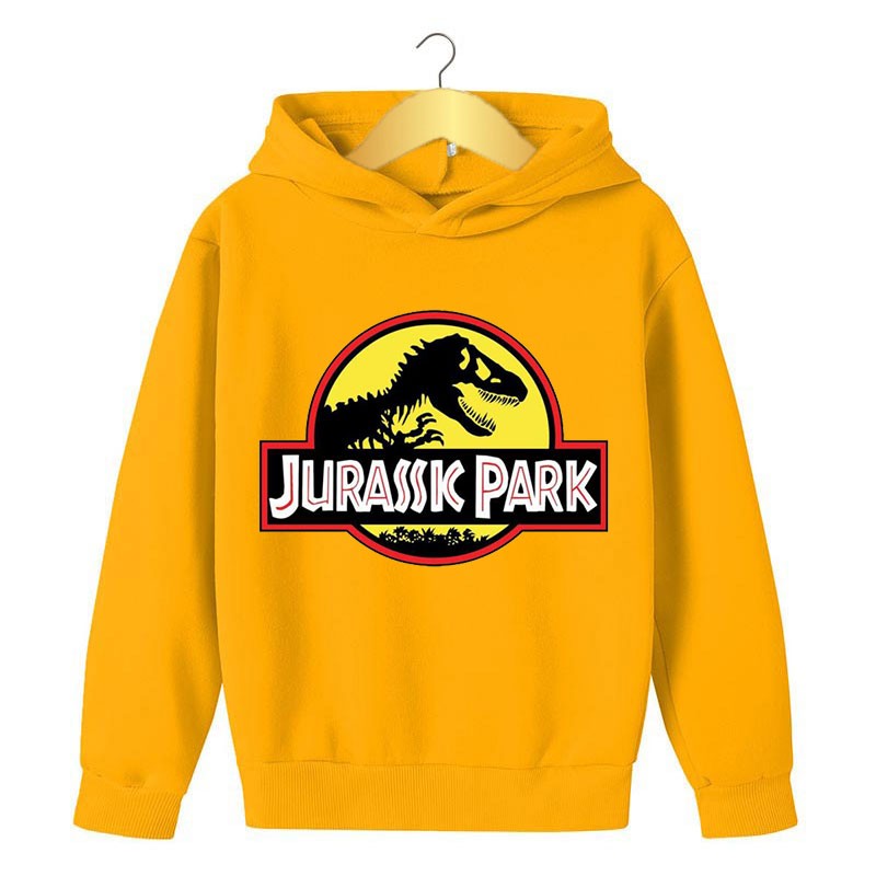 Fashion Print Jurassic Park Children's Hoodies Clothing Girls Casual Sweatshirr Spring Autumn Anime Boy Sweatshirt black Coat
