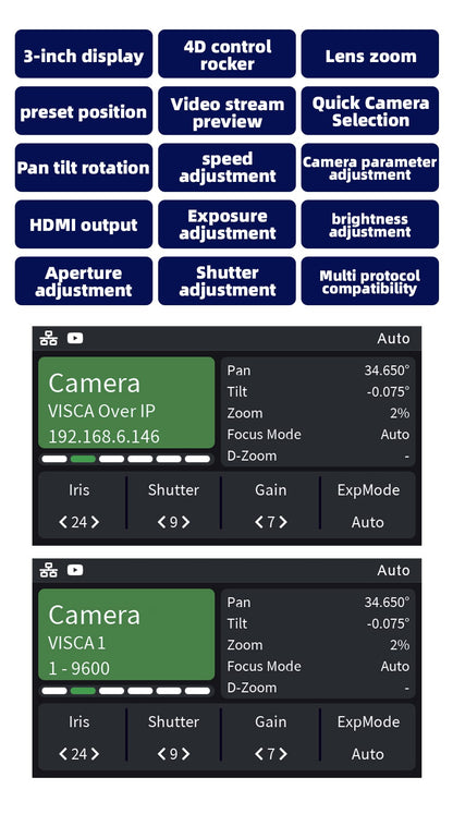 Video Conference Camera Kit 4K PTZ Camera 20X Zoom NDI SDI HDMI IP USB Church live broadcast NDI PTZ camera Controller 1-8pcs