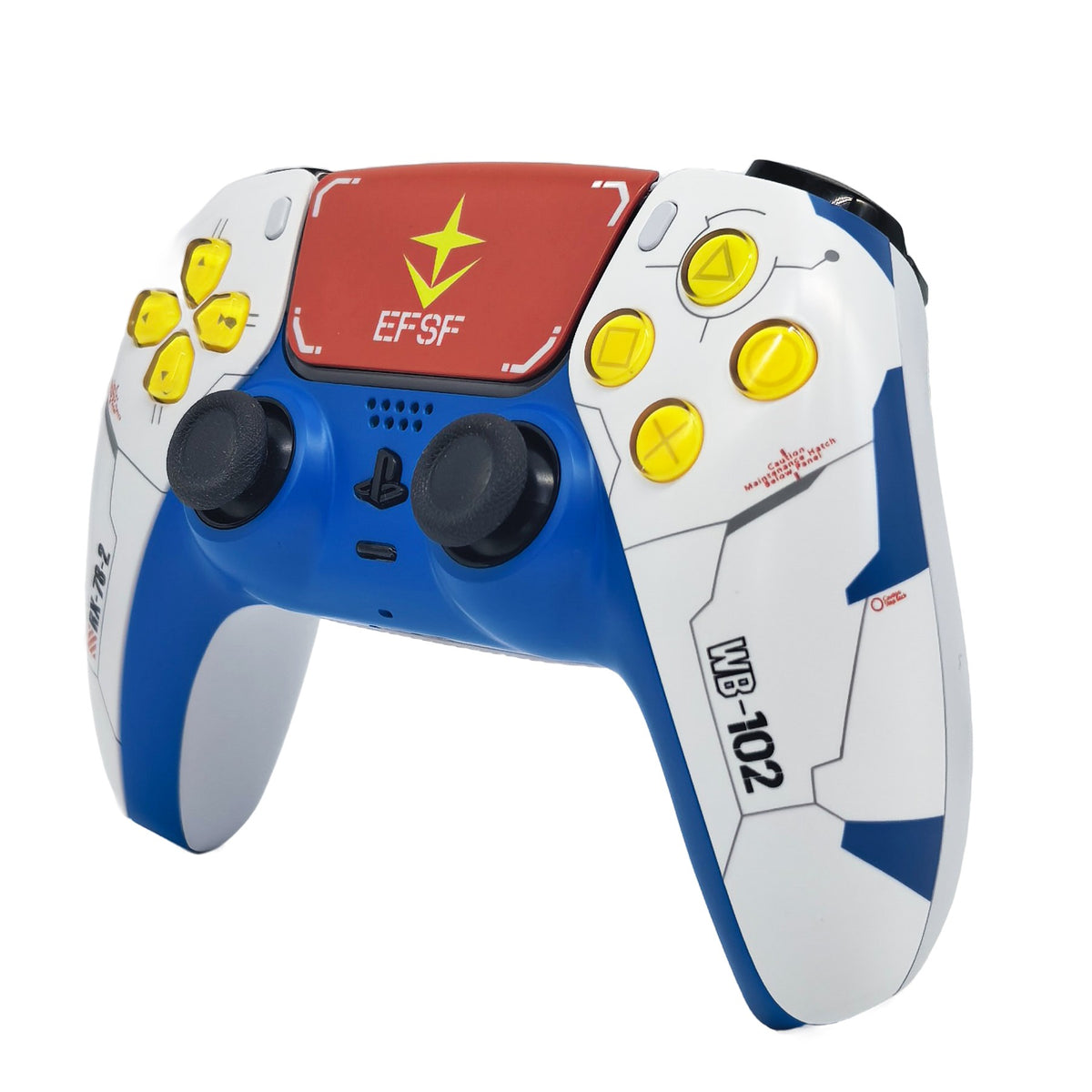 For PS5 Controller Shell, Mecha Style Custom Faceplate Cover with Touchpad for DualSense, Replacement for BDM-10/020/030/040/050