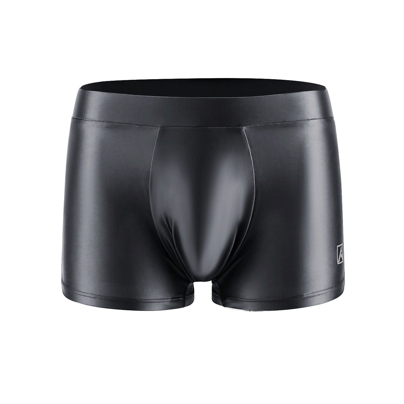 AMORESY Men's Satin Glossy Boxer Shorts Breathable High Elastic Sports Thin Soft Brief Swimming Fitness Solid Leggings Underwear