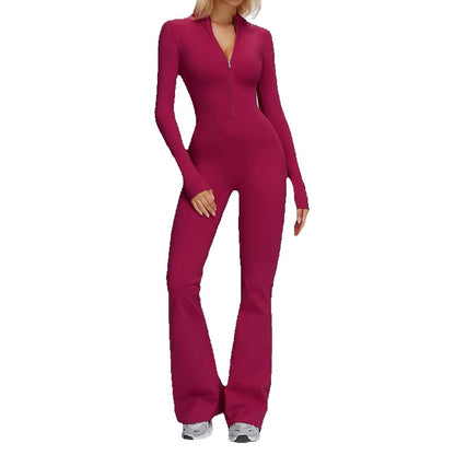 Women Long Sleeves Gym Suit Women Yoga Clothing Sportswear Sports Jumpsuit Female Workout Bodysuits Fitness One-Piece Suit