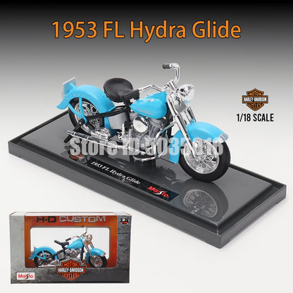 Maisto 1:18 Harley-Davidson Motorcycle 2022 Road King Fat Bob 114 Pan America 1250 Alloy Motorcycle Model Toy Car Collection