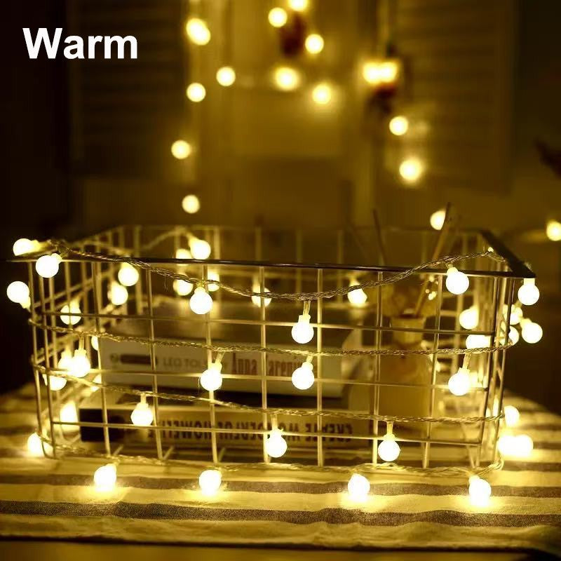 10M 80LED USB Ball String Lights Globe Fairy Lights Waterproof Garland Lights Warm White for Outdoor Wedding Party Garden Home