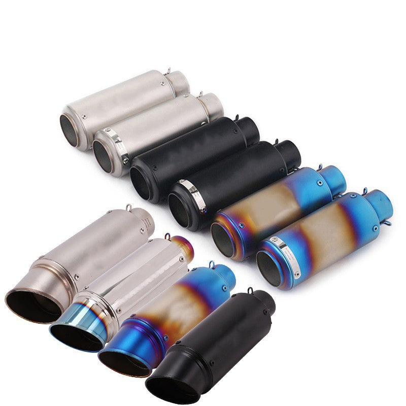 motorcycle exhaust inox muffler carbon fiber exhaust Universal 51/60mm with DB Killer for z900 R3 R25 MT07 MT09 R1 Z400 Z650