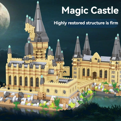 Magic Castle Arquitetura Medieval Conjunto de Construção Criativo Blocos de Montar Técnicos Kit MOC Presente Adultos Crianças Feriado