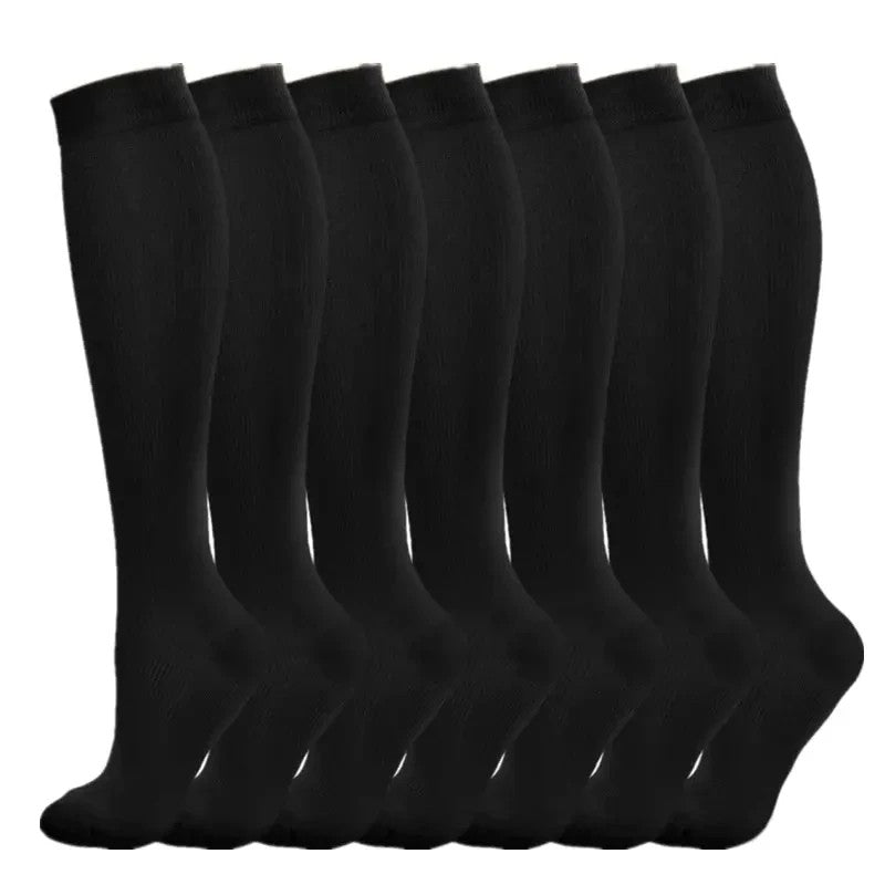 3/6/7 Double Compression Socks Varicose Socks Men Women With Diabetes Pregnancy Elastic Socks Gym Outdoor Sports Rugby Running