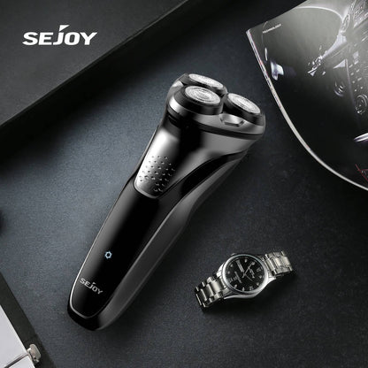 Sejoy Electric Razor for Men’s Electric Shavers Rotary Waterproof Rechargeable Electric Shaver Cordless