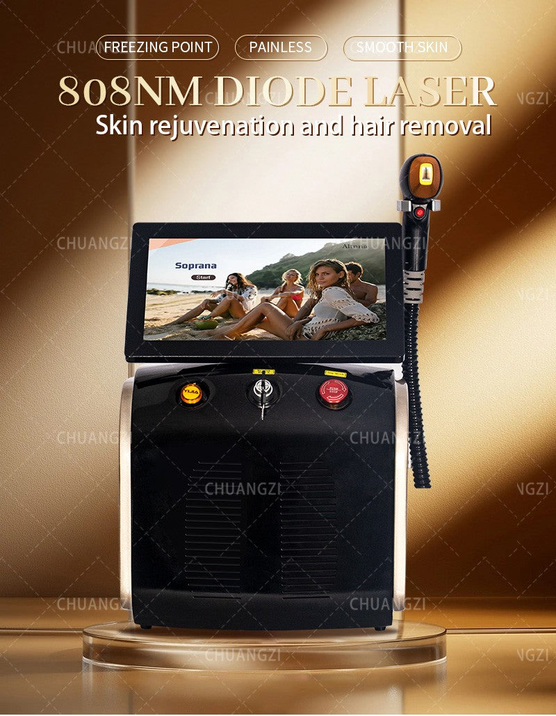 Portable 808 755nm Body Hair Laser Hair Removal Machine 3-Wave IPL Professional Diode Ice Titanium Permanent Painless