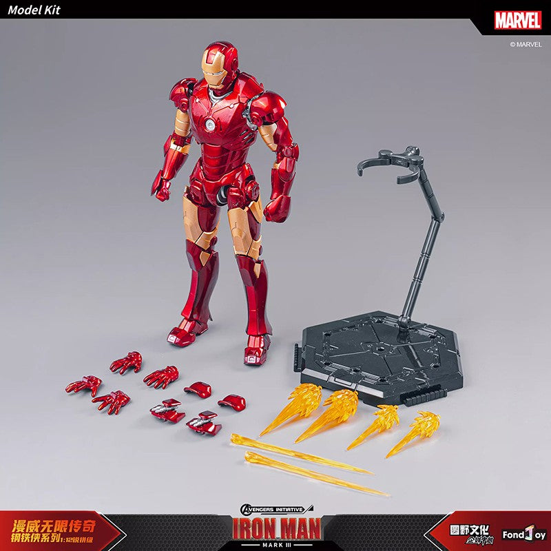 Fondjoy The Avengers Iron Man MK6 Joints Moveable Action Figures Toy 15cm ABS Material Model Toy Boy Birthday Gifts Hoilday Gift