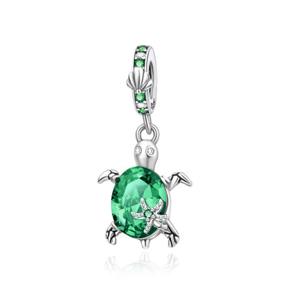 925 Sterling Silver Green Series Flower Tree Apple Pendant DIY Fine Beads Fit Original Charms Bracelet Women Jewelry Diy