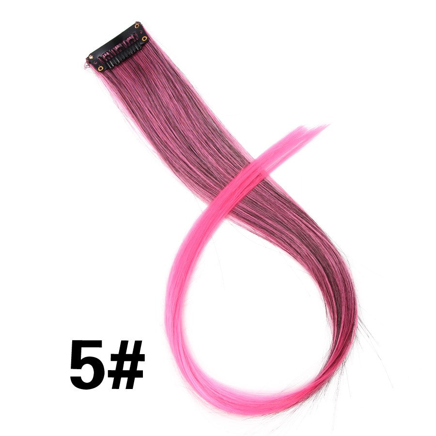 Alileader Aplique de Cabelo Extensão com Clip 57 Cores Ombre Liso Extensão de Cabelo com Clip em Apliques Peças de Cabelo de Fibra de Alta Temperatura