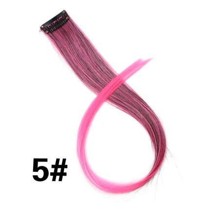 Alileader Aplique de Cabelo Extensão com Clip 57 Cores Ombre Liso Extensão de Cabelo com Clip em Apliques Peças de Cabelo de Fibra de Alta Temperatura