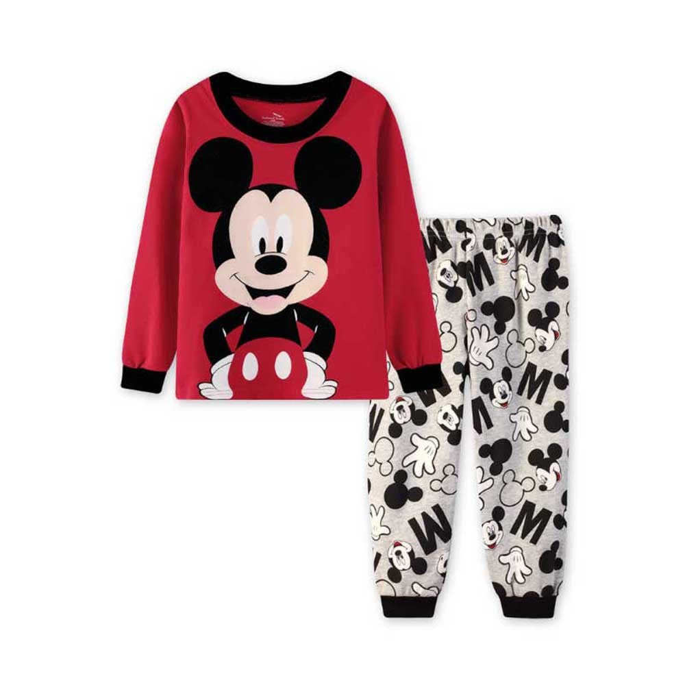 Autumn Winter 100 Cotton Full Sleeve Baby Minnie Mouse Pajamas Sets Children's Sleepwear Kids Pyjamas Pixar McQueen Kids Clothes