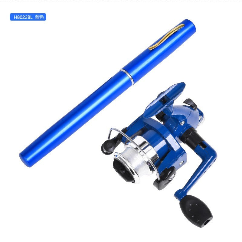 1 Conjunto de Vara de Pesca de Carretilha Telescópica Mini Portátil de Bolso, Haste de Carbono com Carretilha de Liga de Alumínio, Ultraleve para Alimentador de Peixe