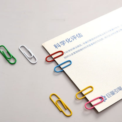 M&G 100pcs 3# Paper Clips Colorful Rust-Proof Paper Clip Multi-Functional Binder Clips for Office/Home Document Organization