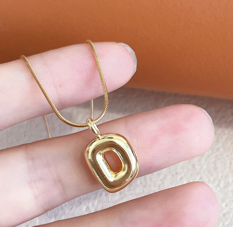 Colar de Aço Inoxidável com Pingente de Nome Letras A-Z do Alfabeto, Colares Minimalistas Iniciais para Homens e Mulheres, Presentes de Moda no Atacado