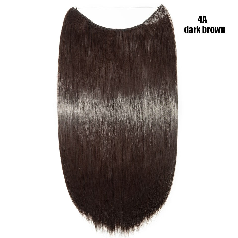BENEHAIR Cabelo Sintético com Fio Invisível Sem Clipes Extensões de Cabelo Linha Secreta de Pesca Apliques de Cabelo Falso Para Mulheres