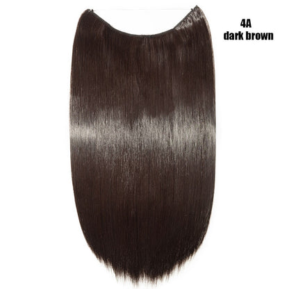 BENEHAIR Cabelo Sintético com Fio Invisível Sem Clipes Extensões de Cabelo Linha Secreta de Pesca Apliques de Cabelo Falso Para Mulheres