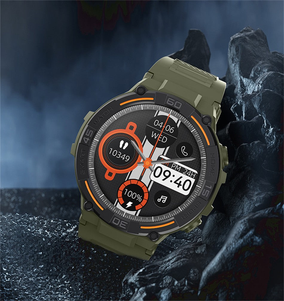 Smartwatch Militar de Outdoor 2025 Novo GPS Display Ultra HD de 1.52" Chamada Bluetooth Frequência Cardíaca IP69K À Prova D'água AI Smartwatch Masculino