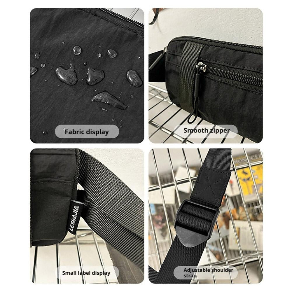 Chest Bag Pure Color Nylon Lightweight Sports Crossbody Bag Outdoor Fitness Running Waist Bag Cycling Fitn Phone Bag