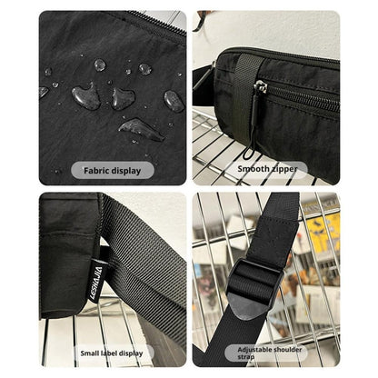 Chest Bag Pure Color Nylon Lightweight Sports Crossbody Bag Outdoor Fitness Running Waist Bag Cycling Fitn Phone Bag