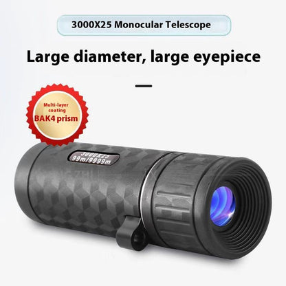 Monóculo 3000X25 Poderoso Portátil Prisma BAK4 Revestimento FMC Leve Mini Telescópio para Concertos Caça ao Ar Livre Acampamento