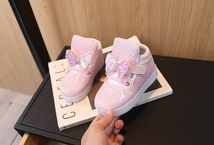 Kid Tennis 2025 Spring And Autumn Children LED Sneakers Boys Glowing Shoes kids Baby Girls Toddler Shoes with Light Up Luminous