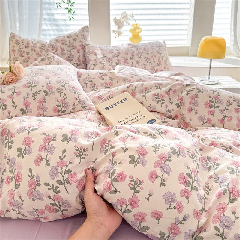 Bonenjoy Floral Style Duvet Cover Sets Single/Queen/King Soft Washed Cotton Bed Cover Sets dekbedovertrek 240x220 Bedding Sets
