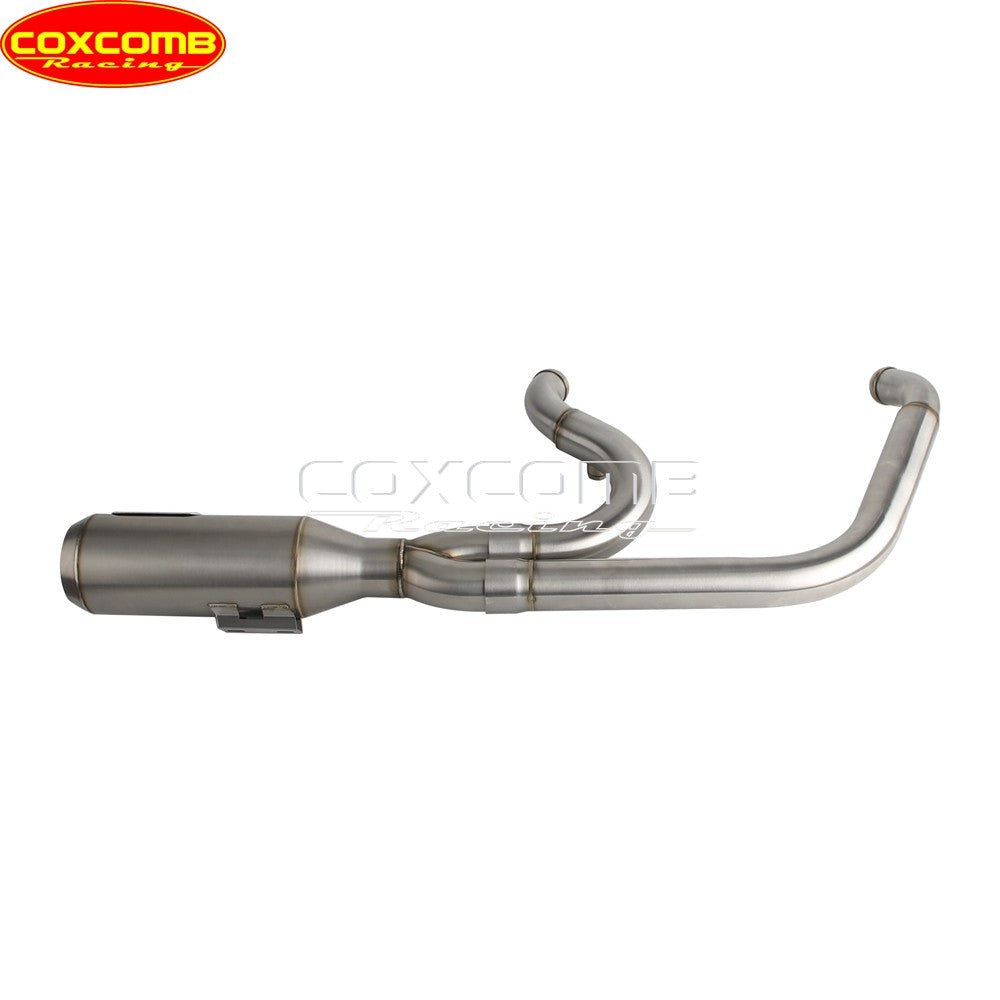 44-51mm Head Pipe Exhaust Pipe Motorcycle Complete Exhaust Muffler System For Harley Street Bob FXBB FXBBS Low Rider S ST Pazoma