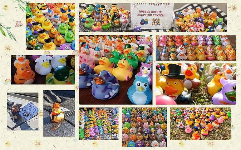 50/100/150pcs Rubber Duck for Jeeps Ducking  2" Bulk Floater Duck for Kids - Baby Bath Toy Assortment - Party Favors, Birthdays,