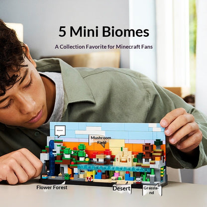Blocos de Montar Lego My World Série 21589 Mini bioma brinquedo de montar de blocos para meninos e meninas presente infantil
