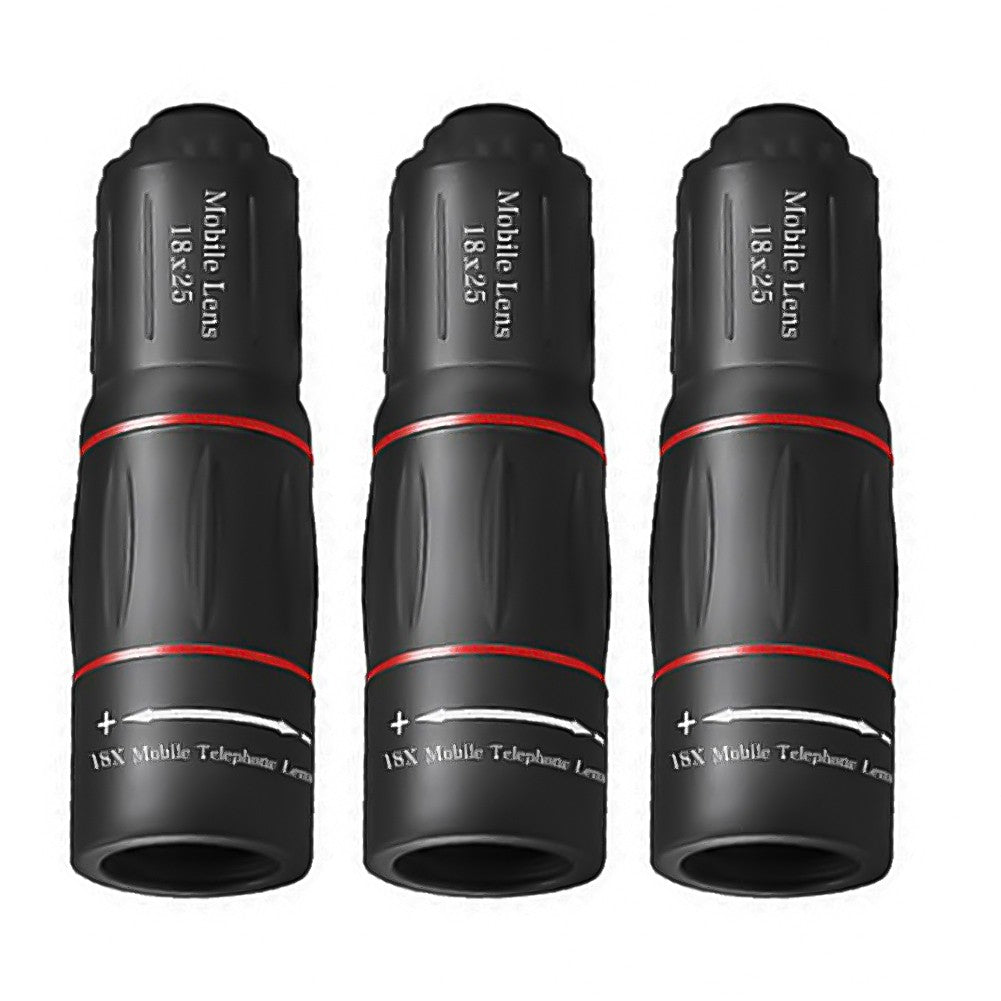 Lente de Telescópio HD 18/28/36X, Lente Teleobjetiva Universal com Zoom para Celular, Lente de Telescópio Óptico para Acampamento, Caça e Esportes