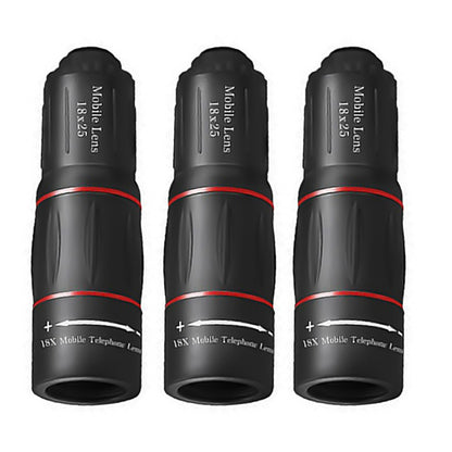 Lente de Telescópio HD 18/28/36X, Lente Teleobjetiva Universal com Zoom para Celular, Lente de Telescópio Óptico para Acampamento, Caça e Esportes