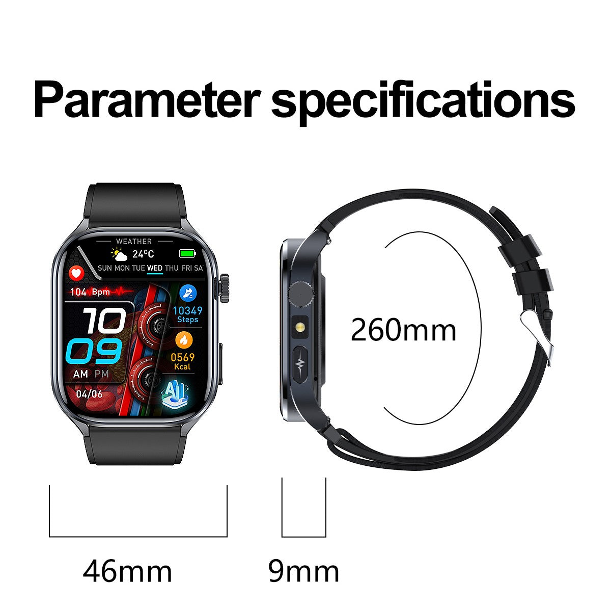 Smartwatches 2025: Novo ECG+PPG, relógio feminino e masculino, ácido úrico, pressão arterial, oxigênio no sangue, análise corporal, gordura corporal, chamadas BT, lanterna de LED.