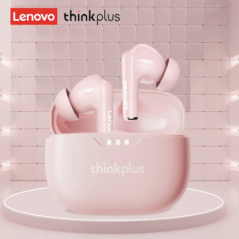 Fone de ouvido Lenovo original 2025, sem fio Bluetooth 5.3, fones de ouvido estéreo HiFi com cancelamento de ruído, fones de ouvido esportivos com controle de toque, novo presente