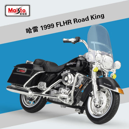 Maisto 1:18 Harley Road King 1999 FLHR Road King Imitação Liga Modelo de Motocicleta com Base Coleção de Presente de Brinquedo para Exibição