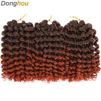 1-4 Pacotes 2X Ringlet Wand Curl Jamaican Bounce 8 polegadas Sintético Wand Curl Twist Braids Hair Crochet Cabelo Cacheado Extensões 20 Raízes