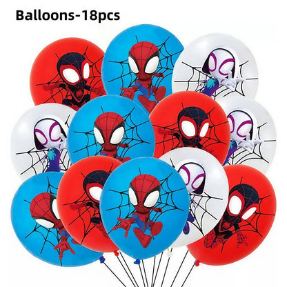 Spider Hero Birthday Party Decoration Plate Cup Banner Balloon Superhero Party Favors Baby Shower Decor Birthday Supplies Gift
