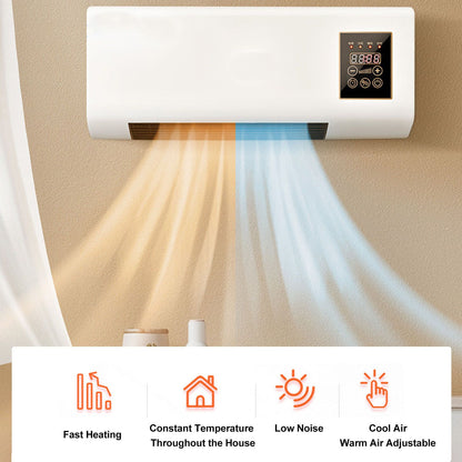 Pequeno Condicionador Aquecedor Portátil Montado na Parede Condicionamento Ventilador Quente para Banheiro Quarto Plugue UE 220V