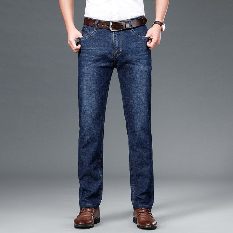 JEAN2025 Autumn/Winter new men's casual pants, high-quality business formal sportswear jeans, straight-leg stretch long pants