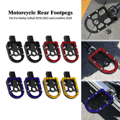 Motorcycle Footpegs Passenger Footrest Foot Pegs For Harley Softail Breakout Fat Bob Fat Boy Low Rider S Street Bob 2018-2025